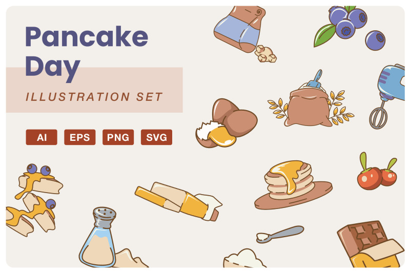 pancake-day-illustration-set