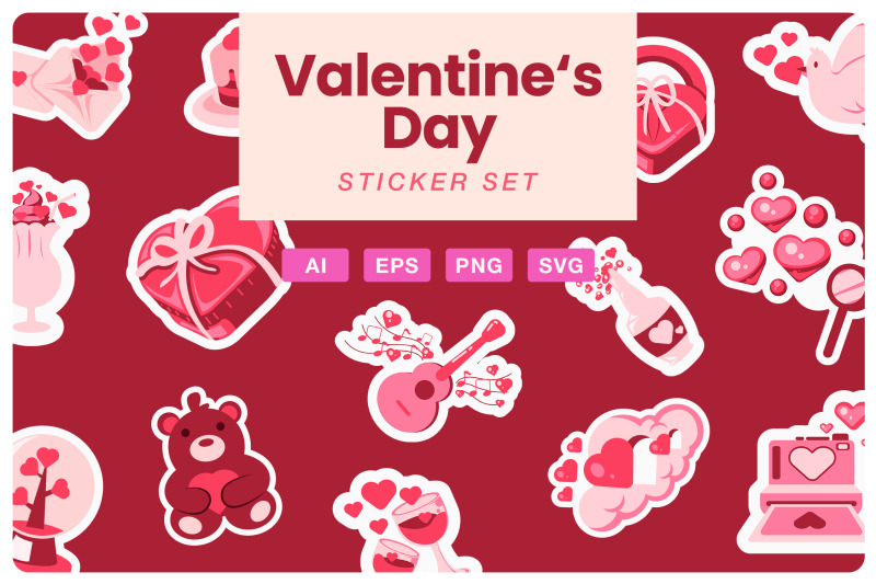 valentine-day-sticker-set