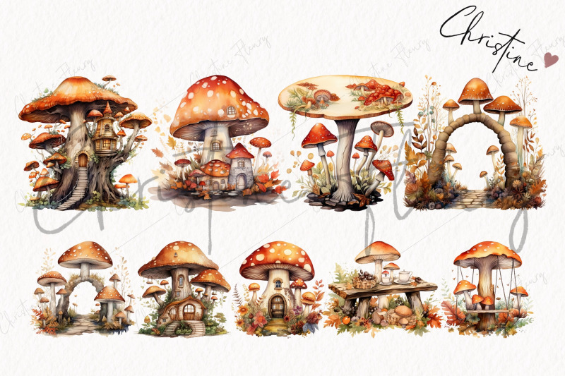 enchanted-mushrooms-clipart