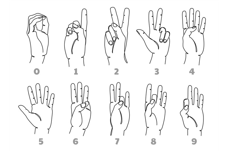 one-line-counting-fingers-hands-gesture-numbers-from-zero-to-nine-si