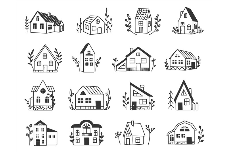 hand-drawn-cozy-houses-minimalist-line-art-cottage-vintage-country-h