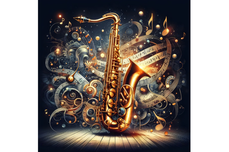 saxophone-with-musical-notes