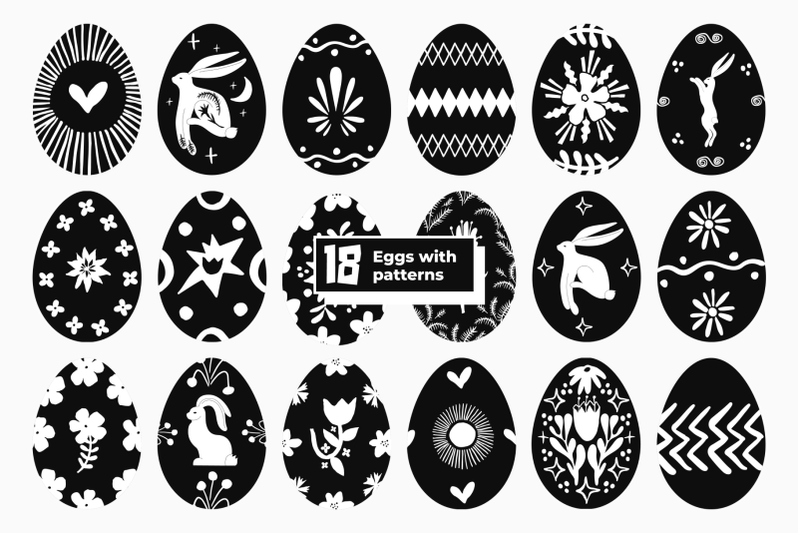 easter-linocuts-with-decorative-rabbits-and-eggs