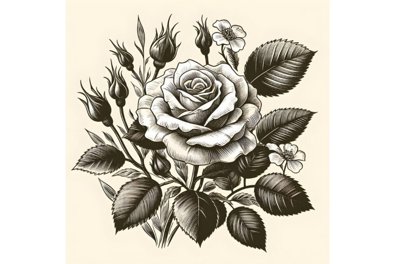 rose-with-leaves