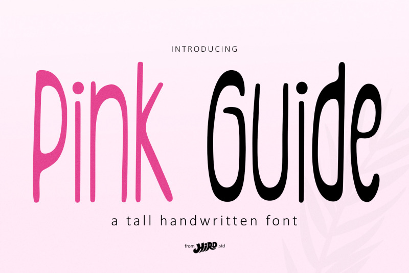 pink-guide-tall-handwritten-font