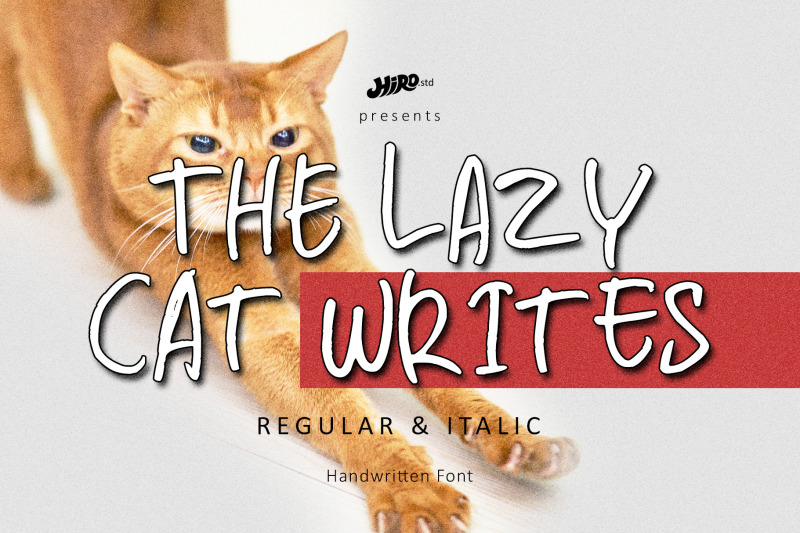 the-lazy-cat-writes-handwritten-font