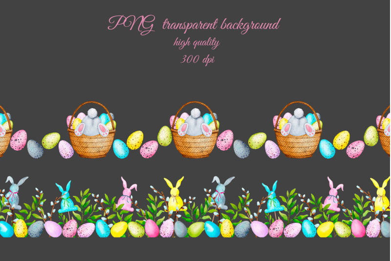 easter-seamless-borders-watercolor-png