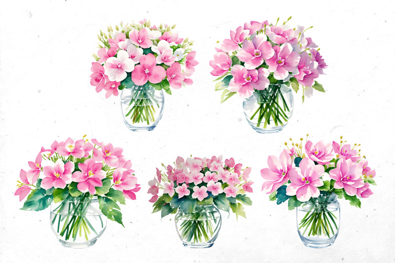 pink-flowers-watercolor-bundle-png-cliparts