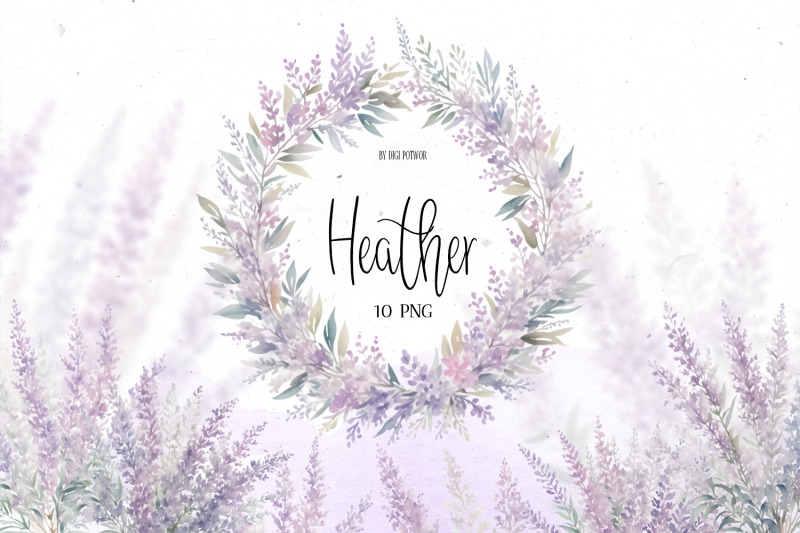 heather-flowers-watercolor-bundle-png-cliparts