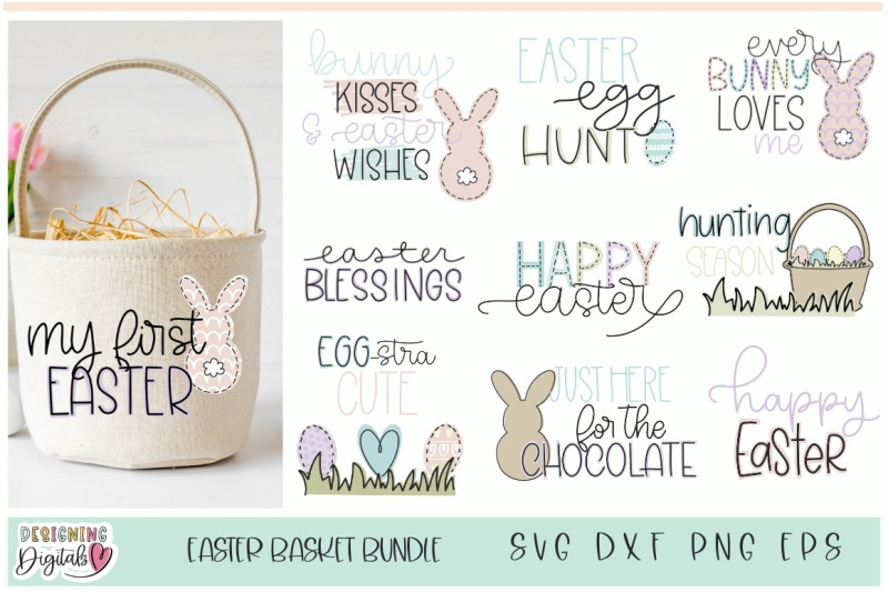cute-easter-svg-bundle-easter-basket-clipart-kids-easter-bunny-decor