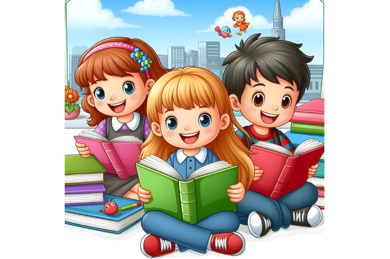 children-reading-story-book