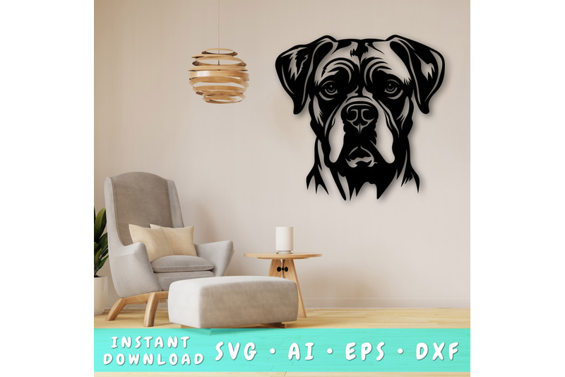 boxer-dog-laser-svg-cut-file-boxer-glowforge-file-boxer-dxf