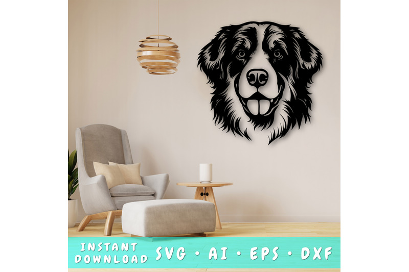 bernese-mountain-dog-laser-svg-cut-file-bernese-mountain-dog-glowforg