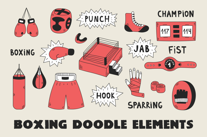 boxing-doodle-elements