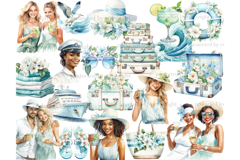 cruise-clipart-traveling-clipart-bundle