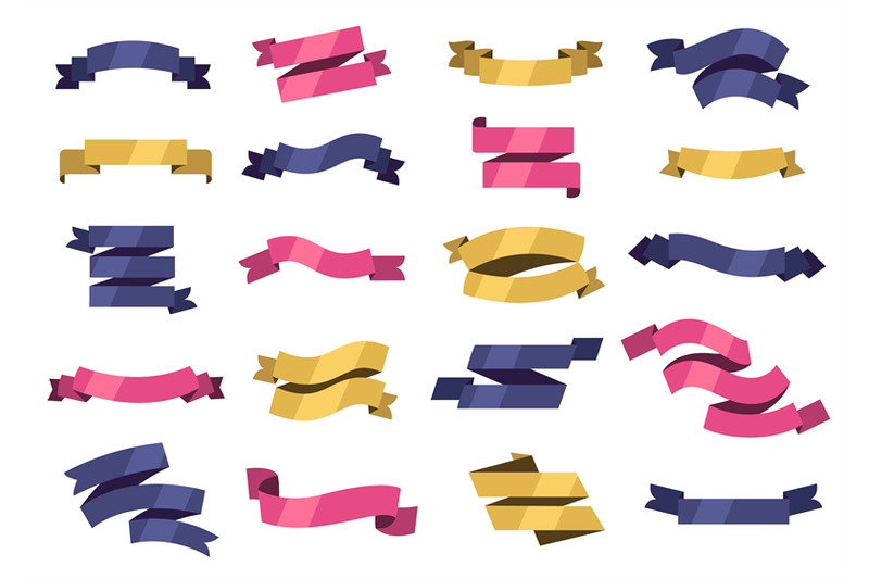 colorful-ribbon-banners-abstract-decorative-scroll-borders-for-text