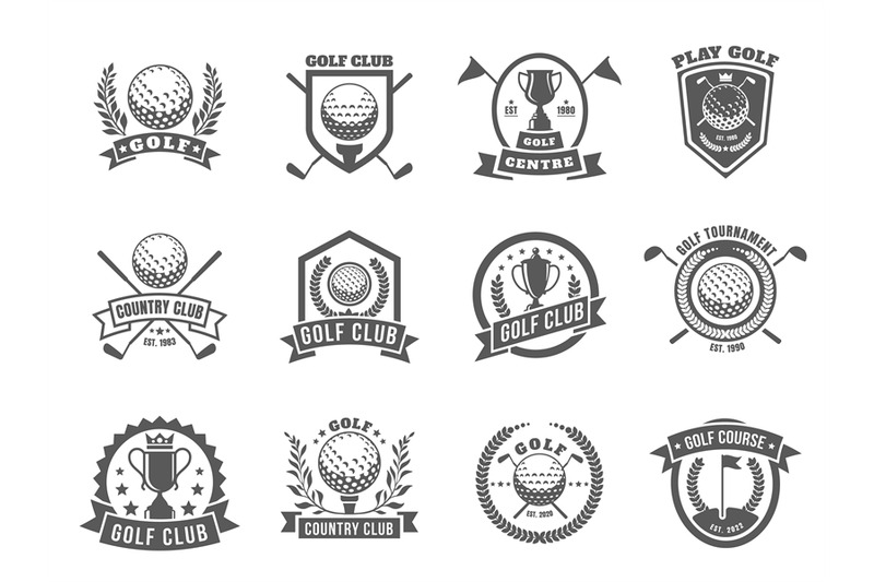 golf-logo-emblem-badges-with-golf-clubs-and-balls-for-course-emblem