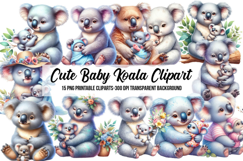 watercolor-cute-baby-koala-clipart