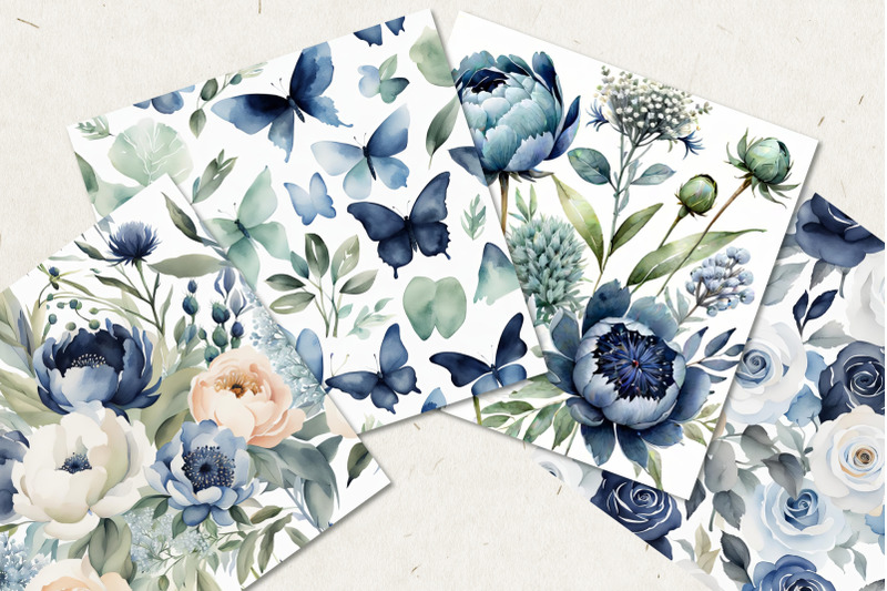 blue-watercolor-flower-backgrounds