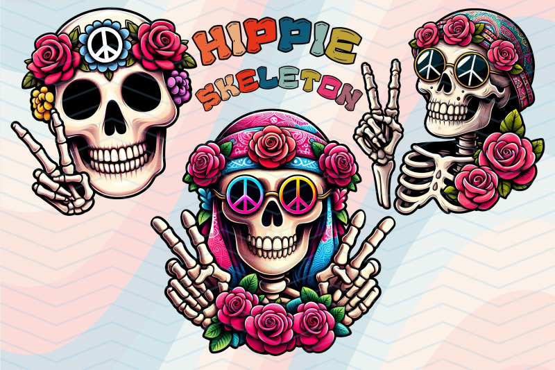 hippie-retro-groovy-skeleton-peace-sign-clipart