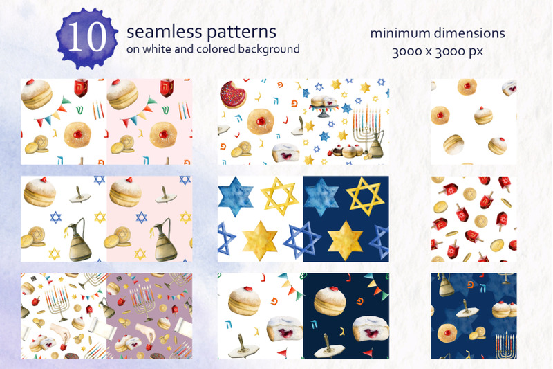 hanukkah-jewish-holiday-watercolor-clipart