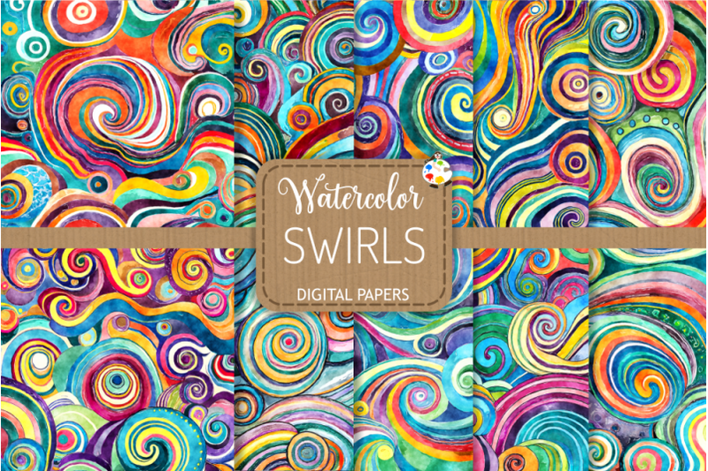 swirls-set-2-funky-watercolor-pattern-papers