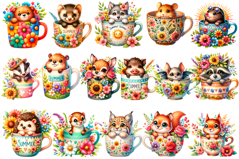 forest-animals-for-in-coffee-cup-clipart