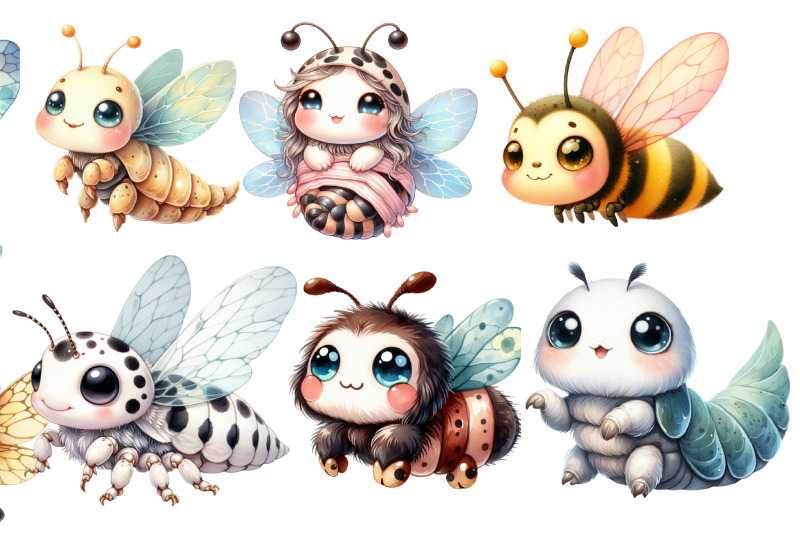 watercolor-cute-insects-clipart