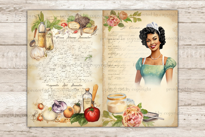 vintage-cookbook-collage-sheet-retro-junk-journal-paper