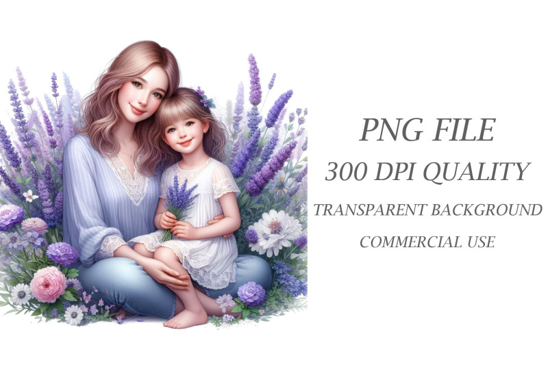 mother-holding-baby-flower-clipart