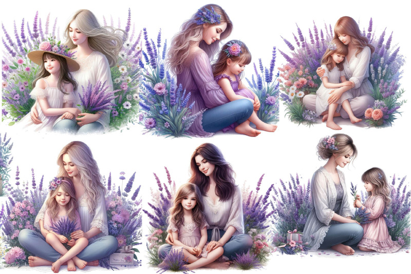 mother-holding-baby-flower-clipart