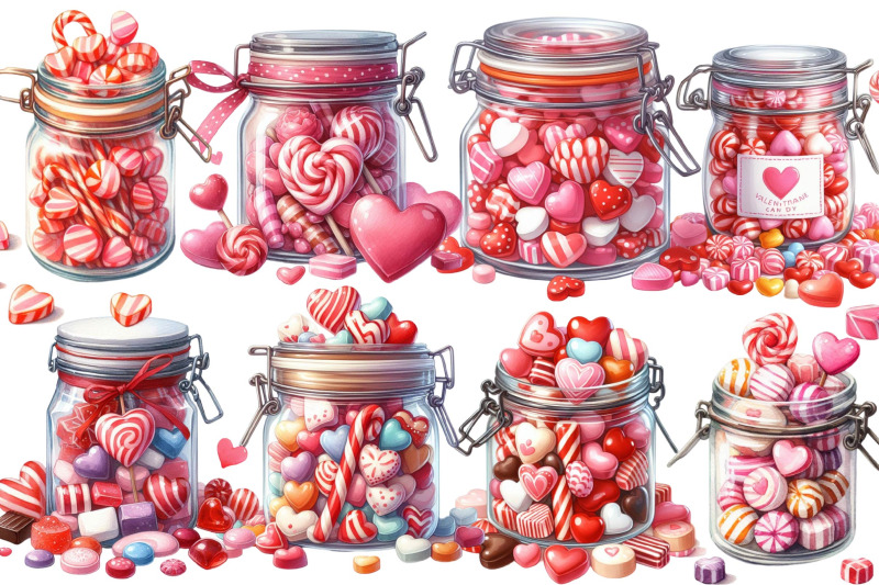 romantic-candy-jars-clipart