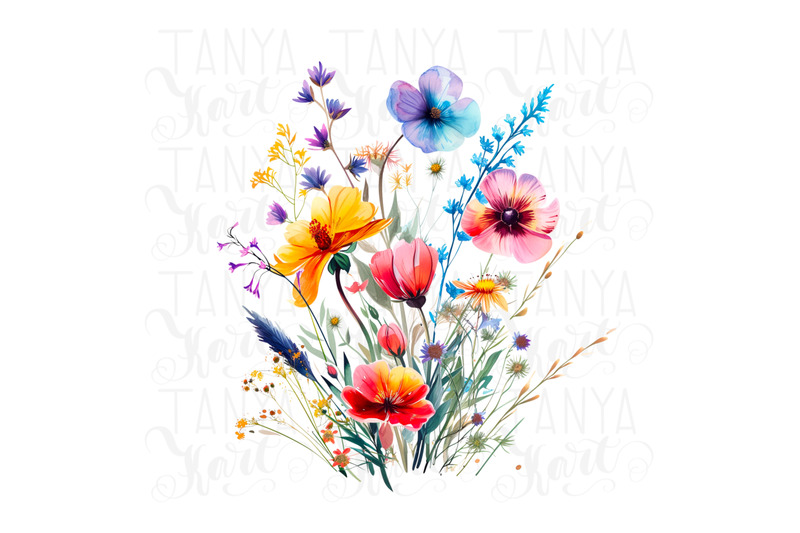 watercolor-flowers-digital-download