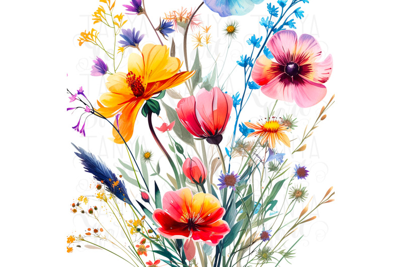 watercolor-flowers-digital-download