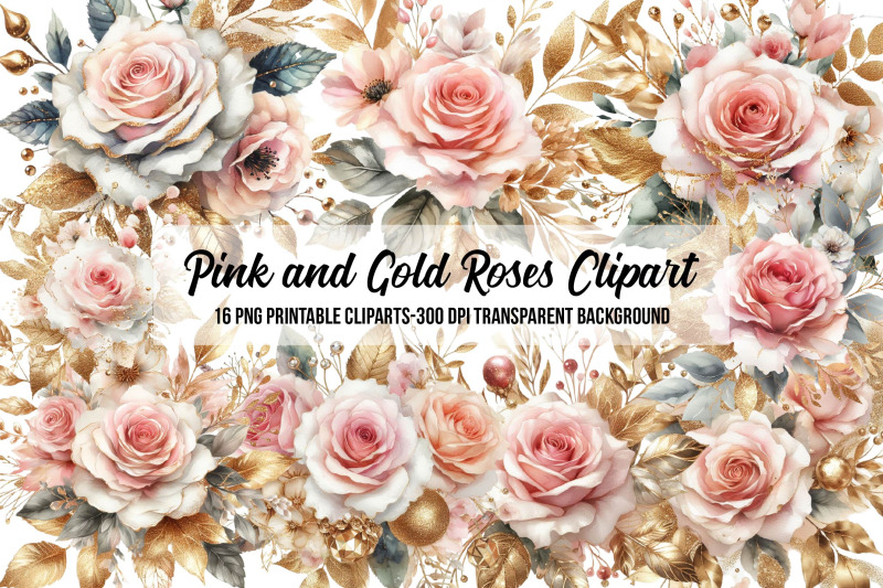 pink-and-gold-roses-clipart