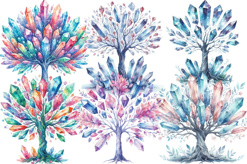 watercolor-crystal-trees-clipart