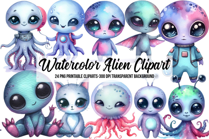 watercolor-alien-clipart