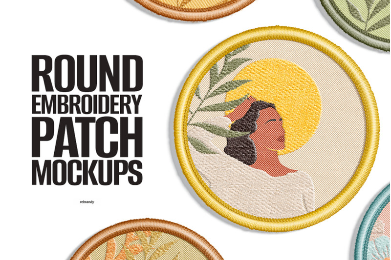 round-embroidery-patch-mockups