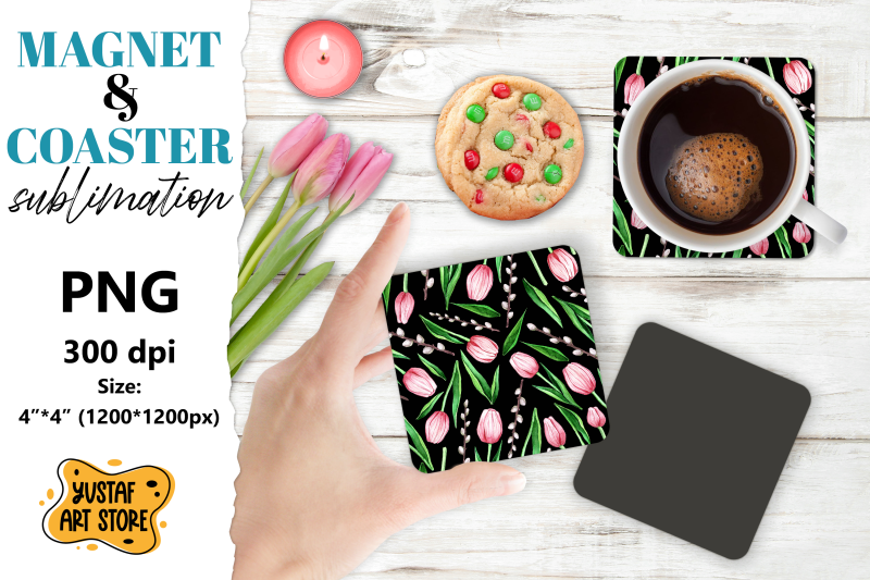 spring-magnet-sublimation-spring-coaster-sublimation-tulips