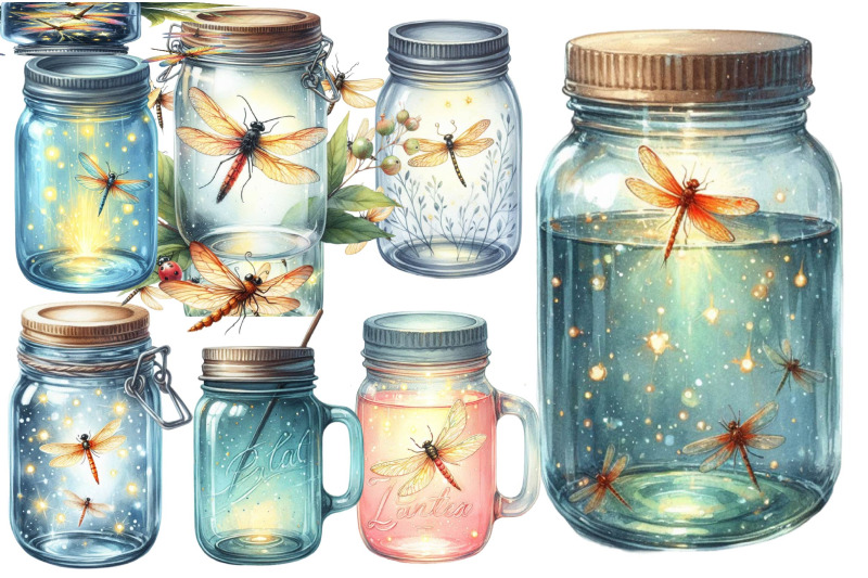 watercolor-firefly-jars-clipart