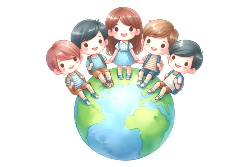 five-kids-on-top-of-a-globe