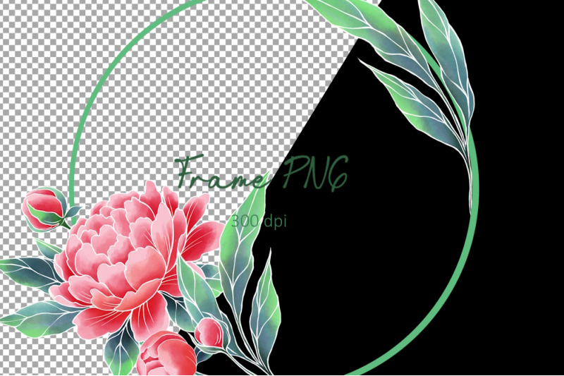 floral-frame-png-round-frame-with-peony-flowers