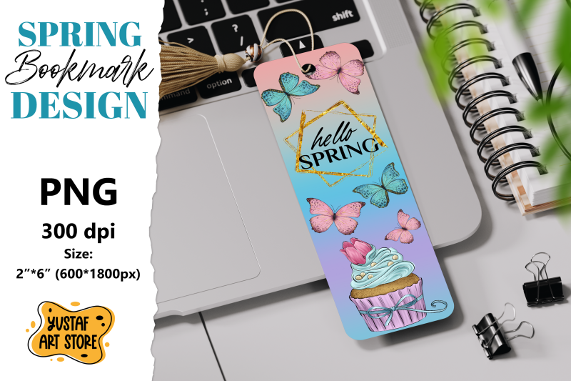 spring-bookmark-printable-butterfly-and-cupcake-bookmark