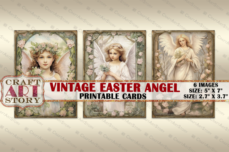 vintage-easter-angel-collage-picture-cards-atc-aceo