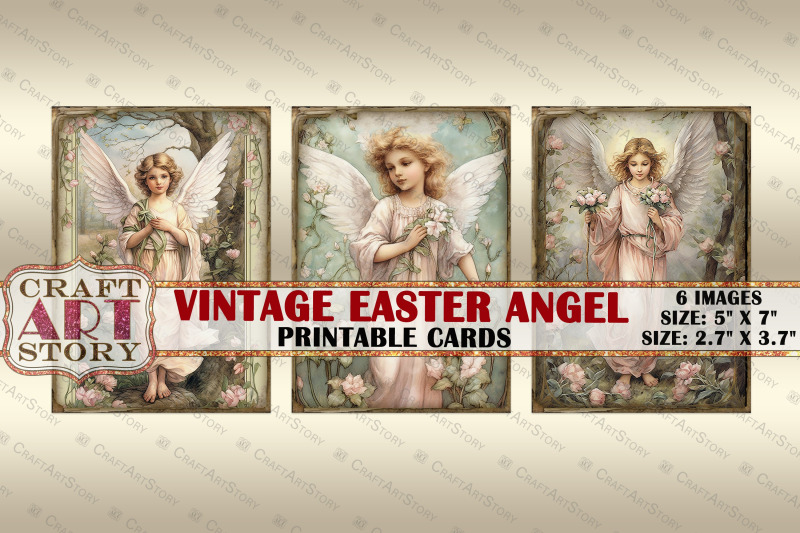 vintage-easter-angel-collage-picture-cards-atc-aceo