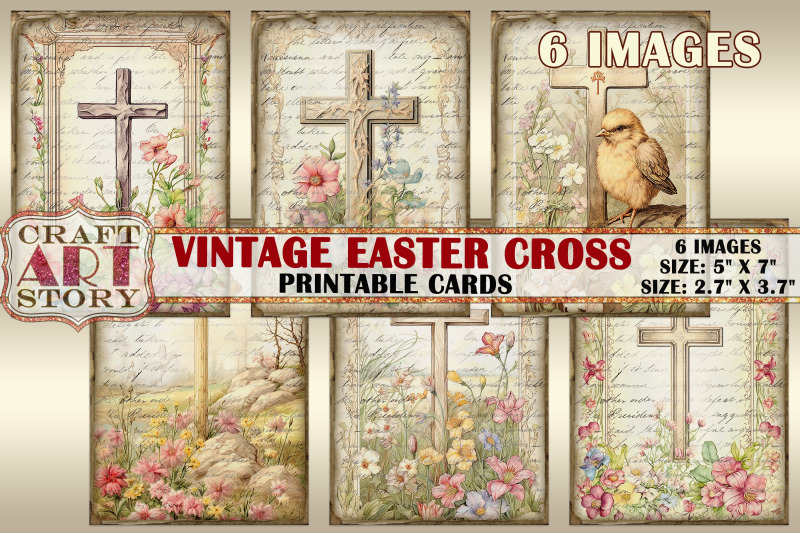 vintage-easter-cross-collage-picture-cards-atc-aceo