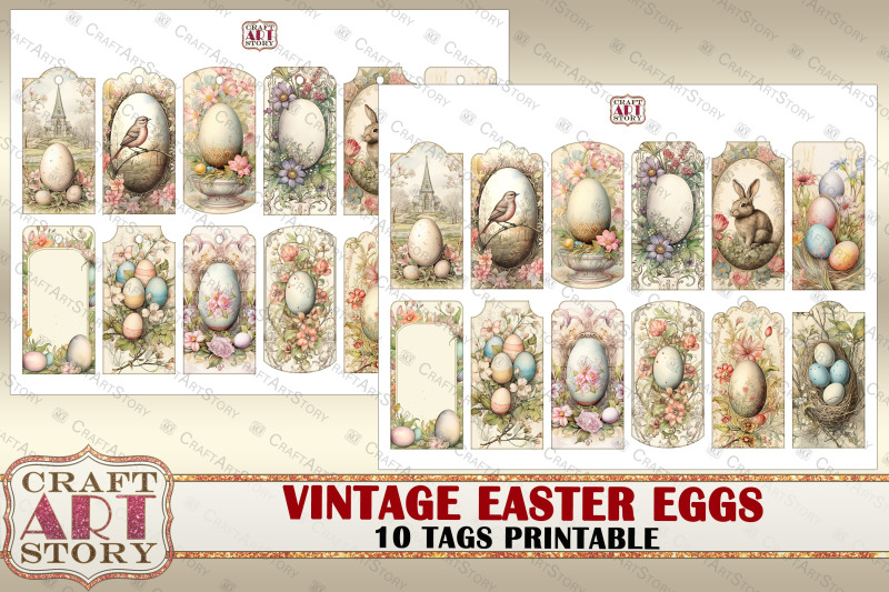 vintage-easter-eggs-ephemera-tags-scrapbook-junk-journal