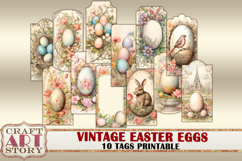 vintage-easter-eggs-ephemera-tags-scrapbook-junk-journal