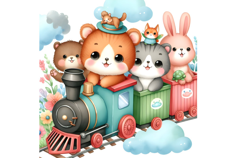 animal-train-kids