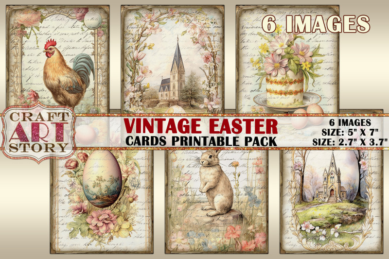 vintage-easter-collage-picture-cards-atc-aceo